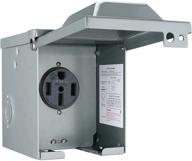 🔌 high-quality 50 amp rv power outlet box | weatherproof enclosed nema 14-50r receptacle panel - ideal for rvs, trailers, motorhomes, electric cars, and generators logo