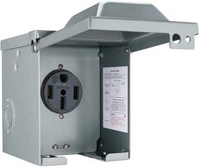 img 4 attached to 🔌 High-Quality 50 Amp RV Power Outlet Box | Weatherproof Enclosed NEMA 14-50R Receptacle Panel - Ideal for RVs, Trailers, Motorhomes, Electric Cars, and Generators