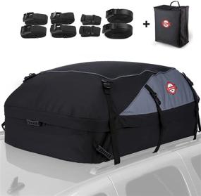 img 4 attached to 🚗 Housewives 20 Cubic ft Car Roof Bag: Waterproof Soft Box for Rooftop Luggage Storage, Ideal for Travel Touring, Cars, Vans, Suvs with Racks