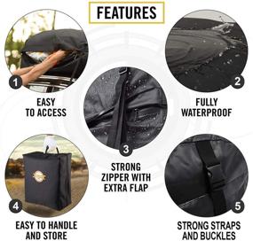 img 2 attached to 🚗 Housewives 20 Cubic ft Car Roof Bag: Waterproof Soft Box for Rooftop Luggage Storage, Ideal for Travel Touring, Cars, Vans, Suvs with Racks