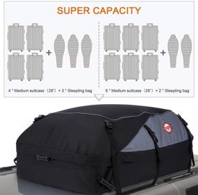 img 1 attached to 🚗 Housewives 20 Cubic ft Car Roof Bag: Waterproof Soft Box for Rooftop Luggage Storage, Ideal for Travel Touring, Cars, Vans, Suvs with Racks