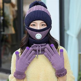 img 2 attached to Перчатки Beanie Weather Breathing Finger Purple