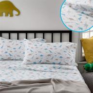 🦕 linenspa queen microfiber four-piece sheet set - wide range of styles and colors- ultra-soft with fun dinosaur prints - perfect for boys and girls logo