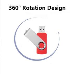 img 1 attached to 📀 СXD Набор из 5 флешек памяти USB 2.0 на 32 ГБ с поворотным дизайном - складные флешки для массового хранения данных - флешки-ручки в зеленом, синем, красном, желтом и черном цветах.