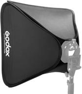 📸 portable collapsible softbox kit - godox 24x24 inch (60cmx60cm) for camera photography studio flash - compatible with bowens & elinchrom mount logo