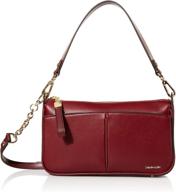 calvin klein positano shoulder merlot logo