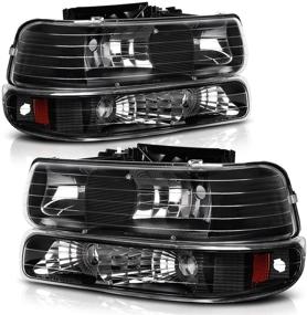 img 4 attached to Сборка фары от AUTOSAVER88 для Chevy Silverado 1500 2500 1999-2002 гг./ Chevy Silverado 1500HD 2500HD 3500 2001-2002 гг./ Tahoe Suburban 1500 2500 2000-2006 гг. С фарой и дополнительными фарами.