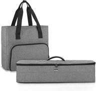 👜 gray luxja tote bag with die-cut machine cover, compatible with cricut accessories and carrying bag for cricut supplies (no accessories included) logo