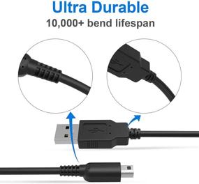 img 2 attached to 🎮 [2 Pack] 4FT 3DS 2DS DSi Charger Cable Power USB Charging Cord Black, Nintendo Compatible