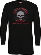 🏍️ harley-davidson military overseas tour g skull black long-sleeve thermal shirt: men's skull graphic apparel logo