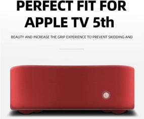 img 3 attached to AWINNER Protective Case Compatible For Apple TV 4K 5Th / 4Th - [Anti Slip] Shock Proof Silicone Cover For Apple TV (Red)