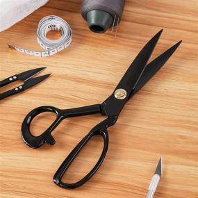 img 3 attached to 🔪 Premium 9 Inch Professional Fabric Scissors - Tailor Scissors for Leather Sewing, Home Office Craft, and Tailoring Shears