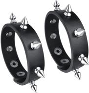 🖤 maikun punk bracelet: spiked gothic wristband for halloween cosplay logo