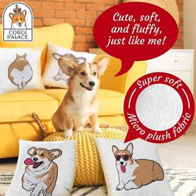 img 1 attached to 🐶 Corgi Palace Cozy 4-Piece Pillowcase Set - Super Fun Corgi Gifts for Corgi Lovers - Plush and Funny Corgi Pillow Set - Adorable Modern Corgi Decor