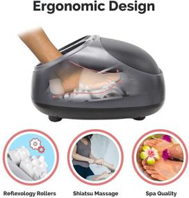 img 2 attached to 🦶 truMedic Shiatsu Foot Massager with Heat - Deep Kneading Therapy and Adjustable Intensities for Effective Foot Pain Relief