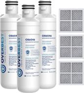 🌊 lt1000pc adq747935 refrigerator water filter and air filter combo - replace lt1000p and lt120f, overbest 3-piece set логотип