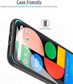 img 1 attached to 📱 OMOTON [3-Pack] Защитное стекло с технологией закалки для Google Pixel 4a 5G 6,2 дюйма - без пузырьков/с каркасом для выравнивания - Выпуск 2020.