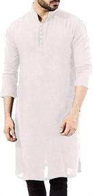 img 3 attached to 👕 Comfortable and Stylish: Taoliyuan Henley Longline Nightshirts XX Large Men's Shirts