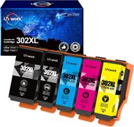 🖨️ uniwork remanufactured ink cartridge set for epson 302xl/xp-6000/xp-6100 printer tray (5 pack) logo