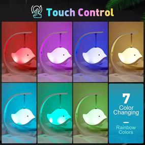 img 3 attached to 7 Color Changing Kids Night Light with Baby Sound Machine, Bluetooth Speakers & Music, Cute Anime Themed Night Light for Kids Room - USB Powered