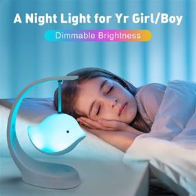 img 1 attached to 7 Color Changing Kids Night Light with Baby Sound Machine, Bluetooth Speakers & Music, Cute Anime Themed Night Light for Kids Room - USB Powered