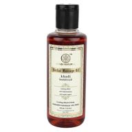 🌿 organic sandalwood massage oil: mineral oil-free for soothing massages, 210ml - khadi natural logo