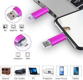 img 3 attached to 📱 32GB VANSUNY Micro USB Flash Drive for Android Smart Phone - OTG Memory Stick, USB Photo Stick Thumb Drive PenDrive for Tablets/Mac/Android Device, Jump Drive Pen Drive for PC - Pink (32G)