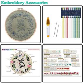img 3 attached to 🎁 Yes You Can - Cooliya Embroidery Starter Kit: Perfect Birthday or Mother's Day Gift for Mom, Wife, and Women - Beginner's Cross Stitch and Craft Kit