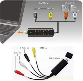 img 3 attached to 📼 Преобразование VHS в цифровое DVD: Адаптер захвата видео USB 2.0 для Windows 10 7 8 - Передача S-Video RCA VCR Hi8 V8 камеры игры на DVD