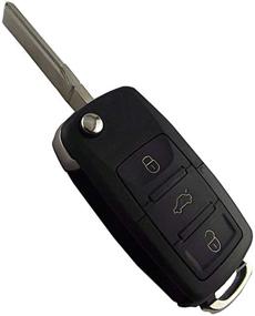 img 2 attached to 🔑 High-Quality Key Fob Shell for VW Volkswagen - Perfect Replacement for 3+1 Button Flip Remote Entry Keyless Key Fob Shell - Fits VW Volkswagen Jetta Passat Golf Beetle Rabbit GTI CC EOS