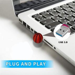 img 2 attached to 🏀 64GB Cartoon Basketball Shape Flash Drive USB3.0, EASTBULL Cute High Speed Thumb Drive Memory Stick Pen Drive for Data Storage (1PCS)