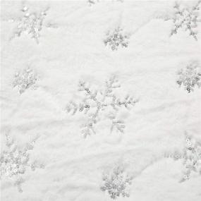 img 3 attached to 🎄 Sattiyrch 18” Christmas Stockings 4 Pack - White Large Luxury Faux Fur Cuff with Sequins Snowflakes Design - Xmas Decorations (4, Silver)