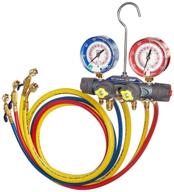 🏃 yellow jacket 49968 charging manifold: ultimate red/blue tool for efficient charging logo