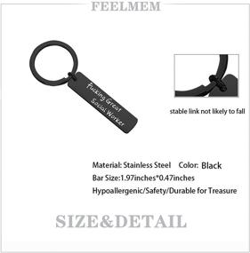 img 3 attached to 👩 FEELMEM Social Worker Keychain - Fantastic Appreciation Gift for Social Worker, Ideal for MSW Graduation and Beyond