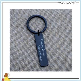 img 2 attached to 👩 FEELMEM Social Worker Keychain - Fantastic Appreciation Gift for Social Worker, Ideal for MSW Graduation and Beyond