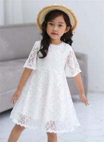 img 3 attached to 👗 Stunning Baptism Wedding Pageant Communion Girls' Dresses by Youwon