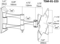 📺 osd audio tsm-01-223: full motion tilt and swivel wall mount for 17 to 37-inch lcd tvs - enhance your viewing experience! logo