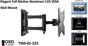 img 2 attached to 📺 OSD Audio TSM-01-223: Full Motion Tilt and Swivel Wall Mount for 17 to 37-inch LCD TVs - Enhance Your Viewing Experience!