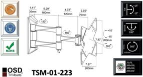 img 1 attached to 📺 OSD Audio TSM-01-223: Full Motion Tilt and Swivel Wall Mount for 17 to 37-inch LCD TVs - Enhance Your Viewing Experience!