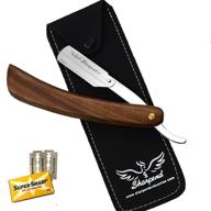 🪒 sharpend straight edge barber razor kit: close shave with 20 single edge blades logo