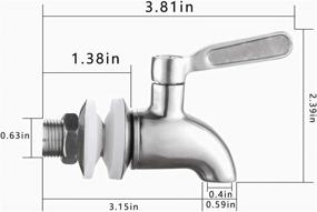 img 1 attached to 🚰 Beverage Replacement Stainless Steel Spigot Dispenser