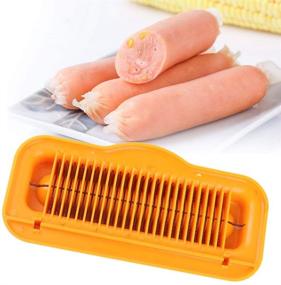 img 1 attached to 🔪 Versatile Kitchen Gadget: Hot Dog Slicer, Sausage & Ham Cutter, and Banana Peeler Tool