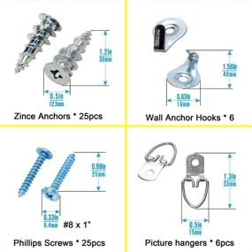 img 4 attached to 🔩 Ansoon Self Drilling Drywall Hollow Wall Anchors: Effortless Wall Fastening Solutions