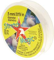 stretch magic clear cord - strong, stretchy & easy to knot - 0.5mm x 25m - elastic string for making beaded jewelry logo