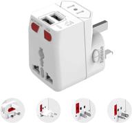 🌍 universal travel adapter with 2 usb ports, wonplug international ac power plug adapter for us, au, uk, europe - wall charger 2.1a for cell phone, laptop - works in 150+ countries logo