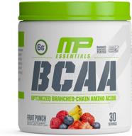 muscle pharm essentials bcaa powder: optimal post-workout recovery drink, fruit punch flavor - 30 servings logo
