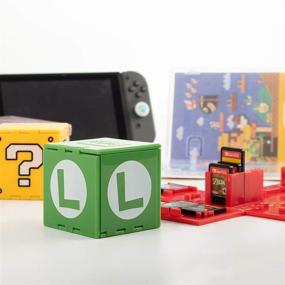 img 2 attached to Организуйте и Защитите ваши игры для Nintendo Switch с зеленым чехлом для игровых карт Nintendo Switch Luigi - 16 слотов