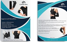 img 1 attached to 👕 COPPER HEAL Elbow Compression Sleeve - High Copper Infused Recovery Brace for Stiff Muscles & Joints - Support Tendonitis, Tennis & Basketball - Size M