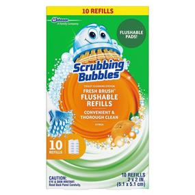 img 3 attached to 🚽 Scrubbing Bubbles Fresh Brush Flushables Refill, Toilet Bowl Cleaner with Odor and Limescale Removal, Citrus Action Scent, 10ct