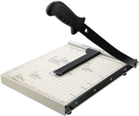 img 4 attached to Efficient A4 Paper Trimmer: Heavy Duty Guillotine Cutter with Gridded Base for Home Office - Cuts 12 Sheets at a Time!